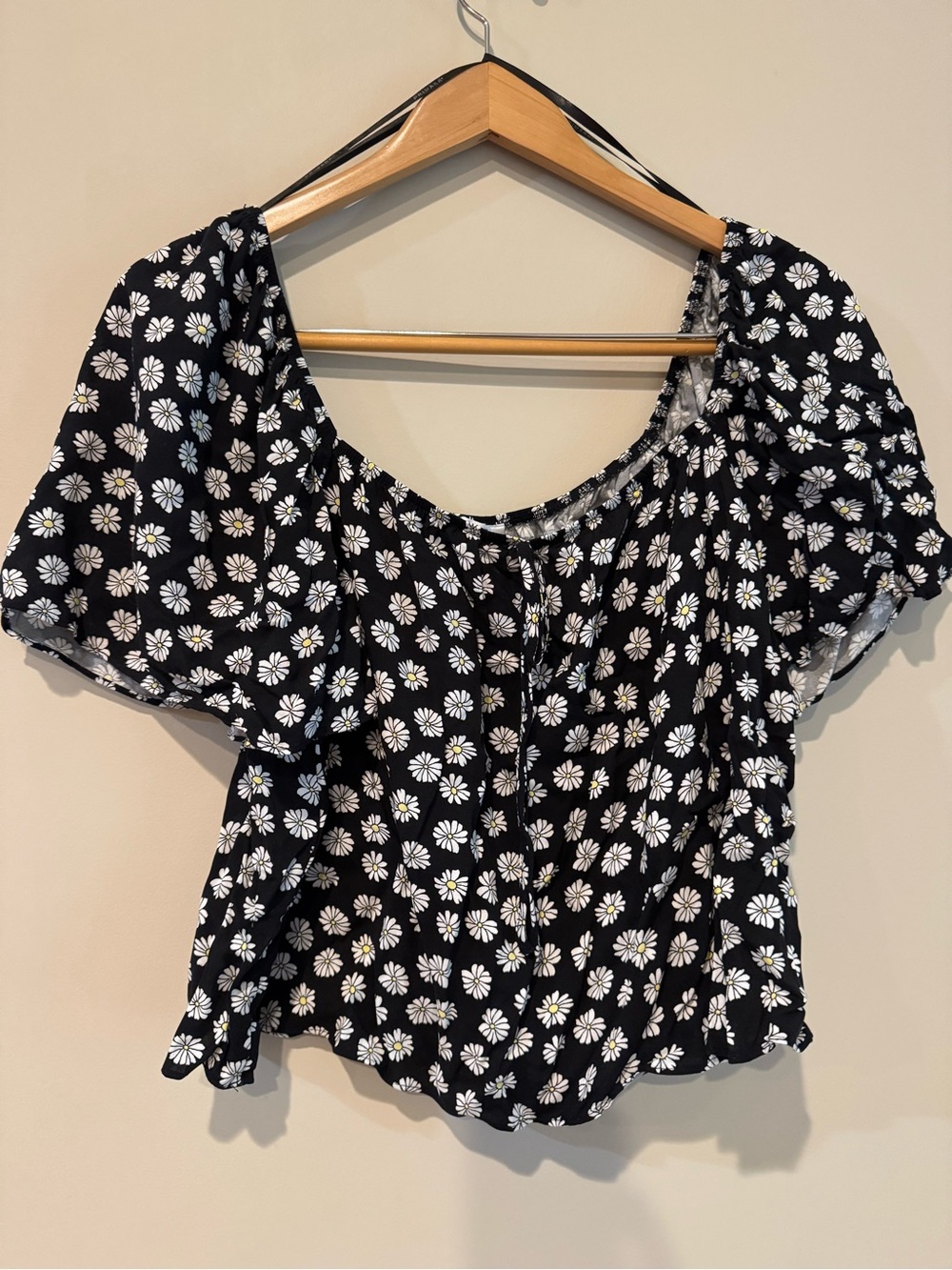 Cath Kidston Black Daisy Crop Top